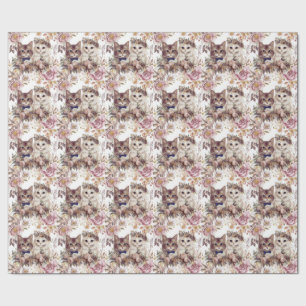 Cat Wedding with Bride and Groom Wrapping Paper