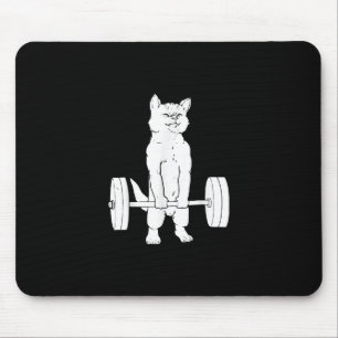 Cat Weightlifting And Gym Mouse Mat