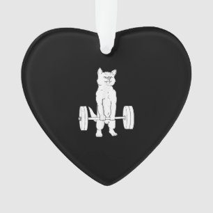 Cat Weightlifting And Gym Ornament