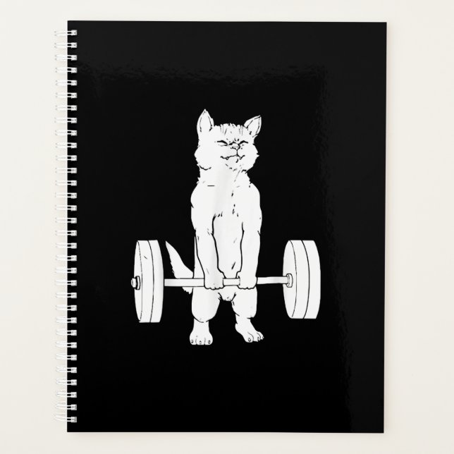Cat Weightlifting And Gym Planner (Front)