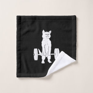 Cat Weightlifting And Gym Wash Cloth