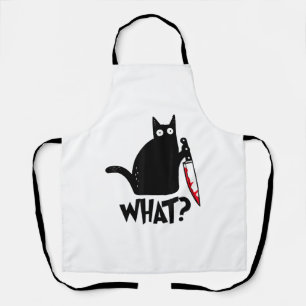 Cat What_ Funny Black Cat Apron