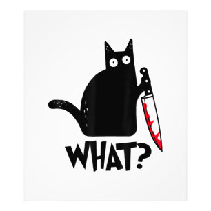 Cat What_ Funny Black Cat  Photo Print