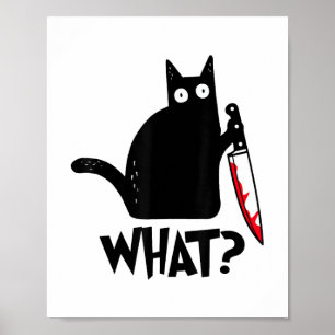 Cat What_ Funny Black Cat Poster