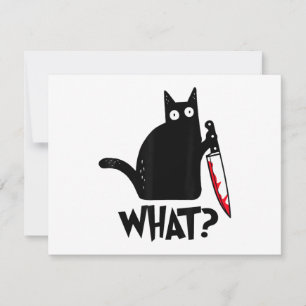 Cat What_ Funny Black Cat  Save The Date