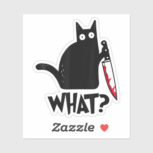 Cat What Funny Black Cat Shirt Murderous Cat With  (Sheet)