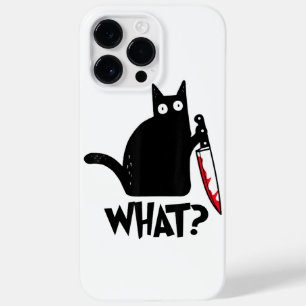 Cat What Funny Black Cat Shirt Murderous Cat With  Case-Mate iPhone 14 Pro Max Case