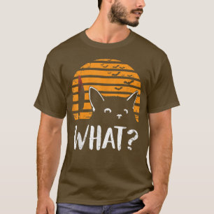 Cat What Halloween Murderous Cat With Knife Costum T-Shirt