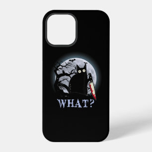 Cat What Murderous Black Cat With Knife Halloween iPhone 12 Pro Case