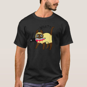 Cat What Murderous Siamese Cat With Knife Hallowee T-Shirt