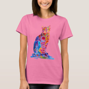 Cat Whimsical Art T-Shirt