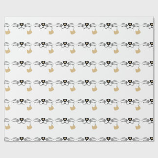 Cat whiskers wrapping paper