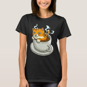 Cat Whisperer Drinking Coffee Caffeine Drinker T-Shirt