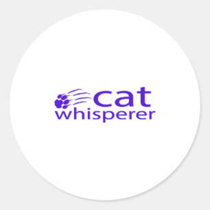 Cat Whisperer T Shirt Gift For Cat Lovers For Men  Classic Round Sticker