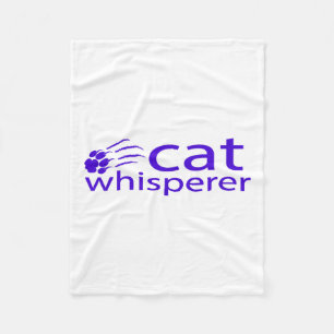 Cat Whisperer T Shirt Gift For Cat Lovers For Men  Fleece Blanket