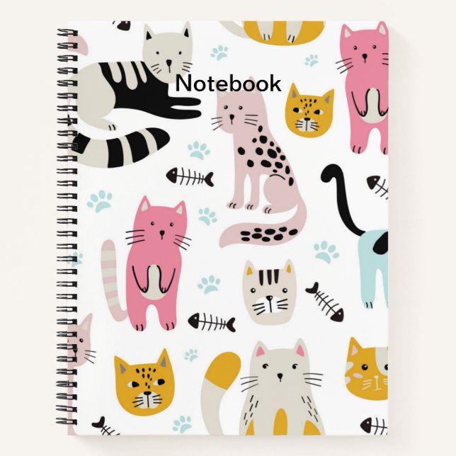 Cat White Notebook (Front)