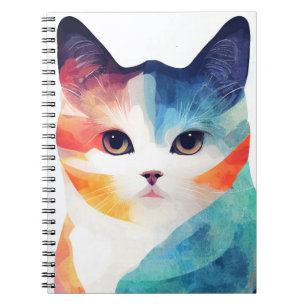 Cat Wild Nature Animal Color Art Painting Notebook