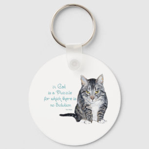 Cat Wisdom - a Cat is a Puzzle Key Ring