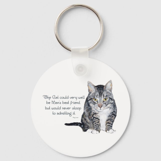 Cat Wisdom - and Friendship Key Ring (Front)