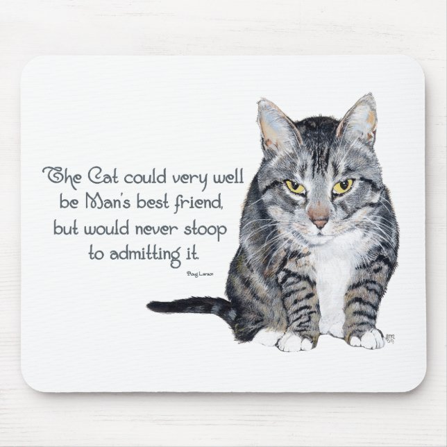 Cat Wisdom - and Friendship Mouse Mat (Front)