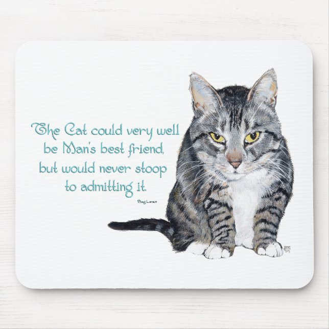 Cat Wisdom - and Friendship Mouse Mat (Front)