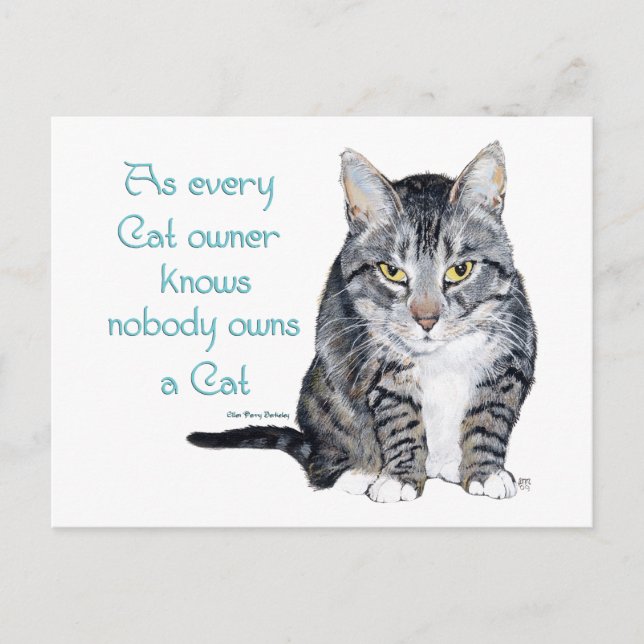 Cat Wisdom - as every Cat owner knows Postcard (Front)