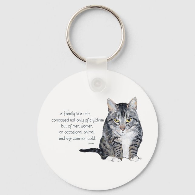 Cat Wisdom - Family Dynamics Key Ring (Front)