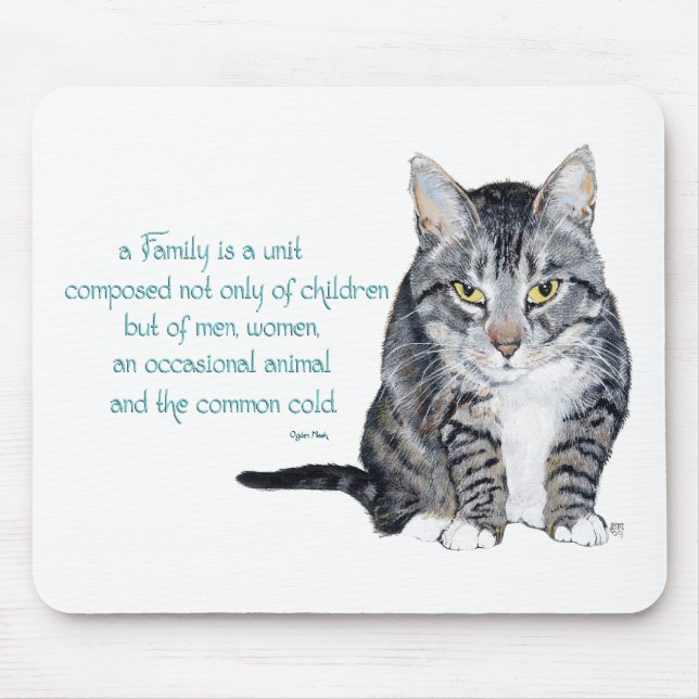 Cat Wisdom - Family Dynamics Mouse Mat (Front)