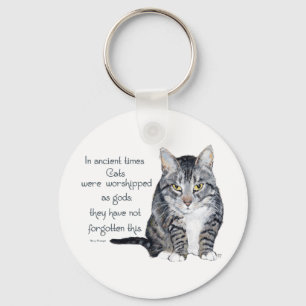 Cat Wisdom - in ancient times, Cats were Key Ring