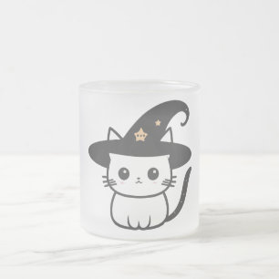 cat witch cute cats   cats lovers design  frosted glass coffee mug