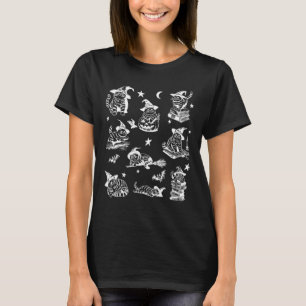 Cat Witch Halloween Cat Pumpkin Salem Witch Cat Lo T-Shirt