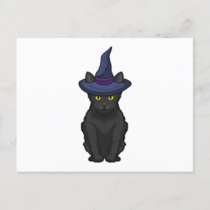 Cat Witch Postcard