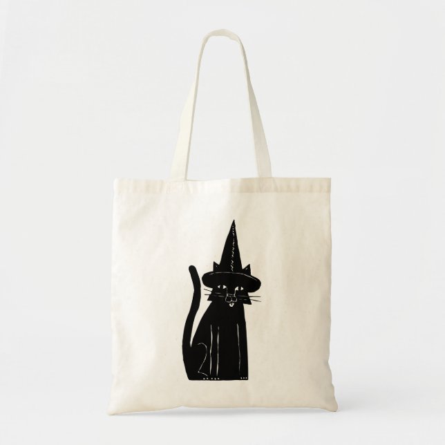 Cat Witch Tote Bag (Front)