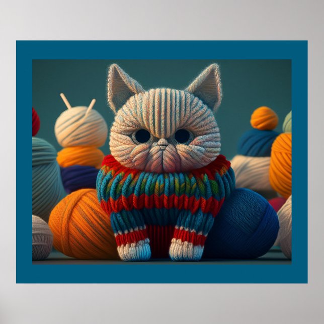 Cat With A "Capital "A" Attitude Poster (Front)