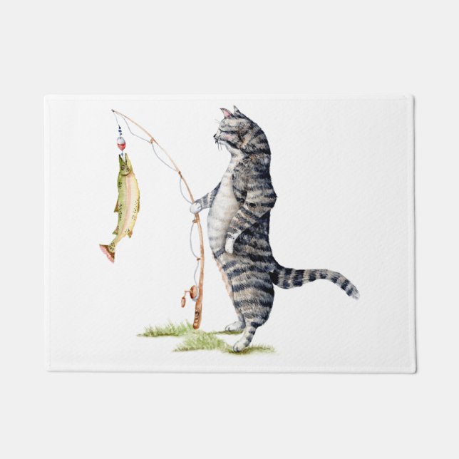 Cat with a Fish Doormat (Front)