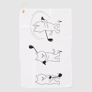 Cat with a golf club Best Golf Towels