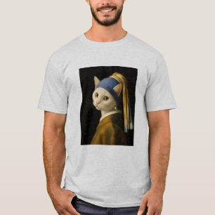Cat with a Pearl Earring T-Shirt