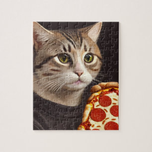 Cat With a Pizza  Jigsaw Puzzle