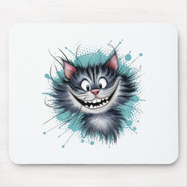 Cat with a smile. mouse mat (Front)