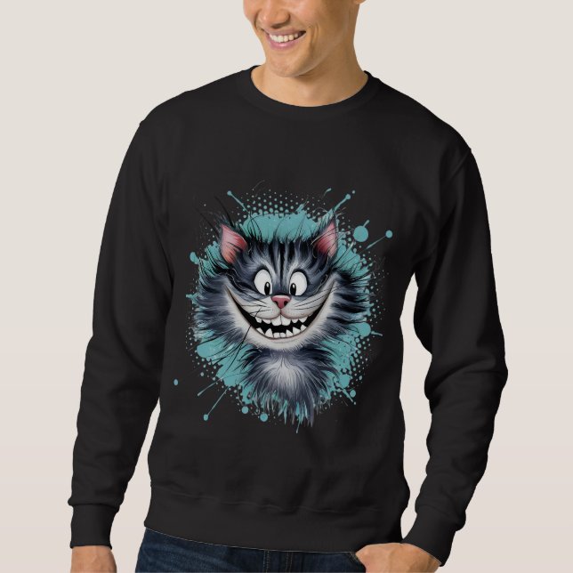 Cat with a smile. sweatshirt (Front)
