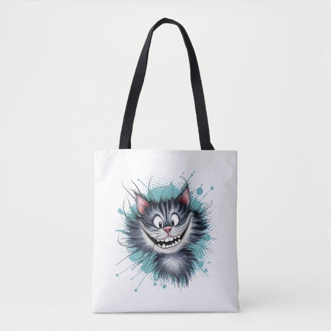 Cat with a smile. tote bag (Front)