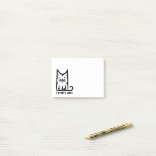Cat with a Stylish Moustache, i heart cats Post-it Notes