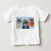 Cat with angel and devil