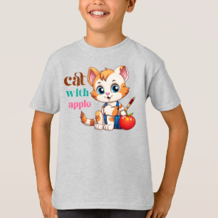 Cat With Apple-85242 T-Shirt