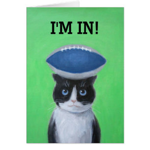 Cat with Ball Greeting Card