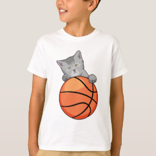 Cat with Basketball T-Shirt