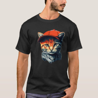 Cat with Beanie T-Shirt