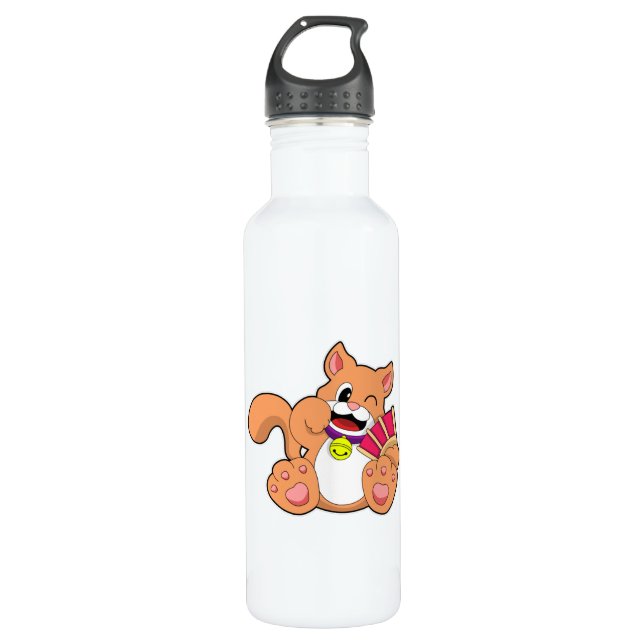 Cat with Bell 710 Ml Water Bottle (Front)