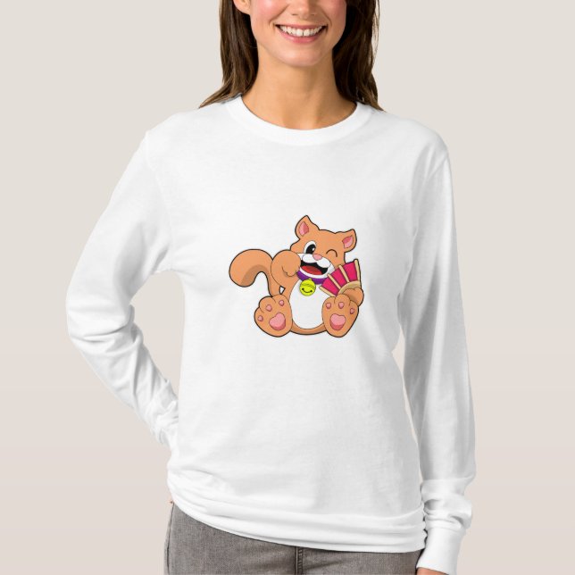Cat with Bell T-Shirt (Front)