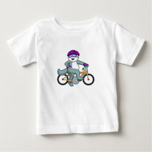 Cat with Bicycle Baby T-Shirt